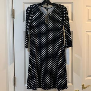 NEW -- FLASH SALE! Chic Polka Dot Dress with Gold Accent -- Small by Roz & Ali